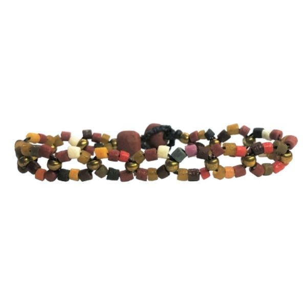 Picture of sankofa glass bead bracelet