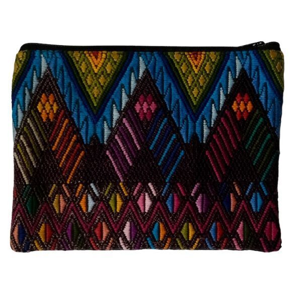 Picture of huipil two zip pouch - large