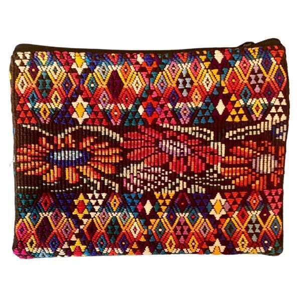 Picture of huipil two zip pouch - large