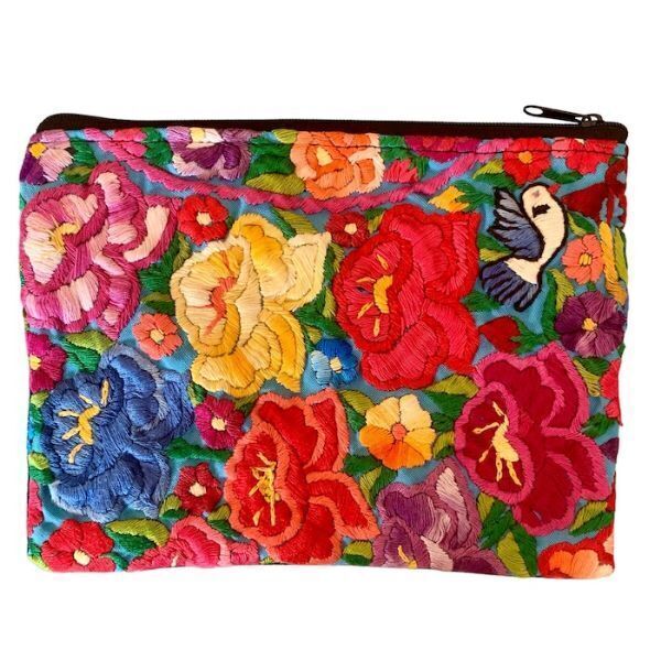 Picture of huipil two zip pouch - large