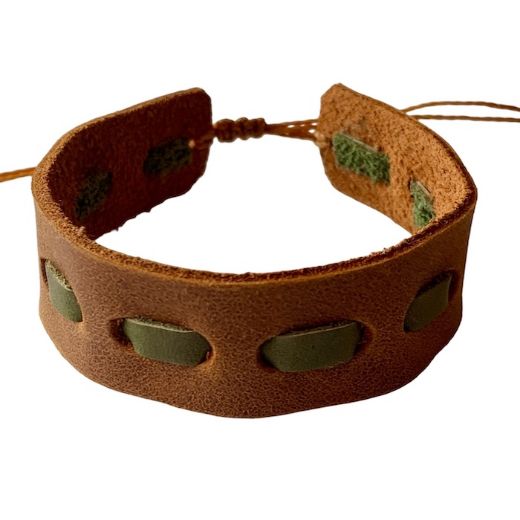 Picture of morse leather bracelet