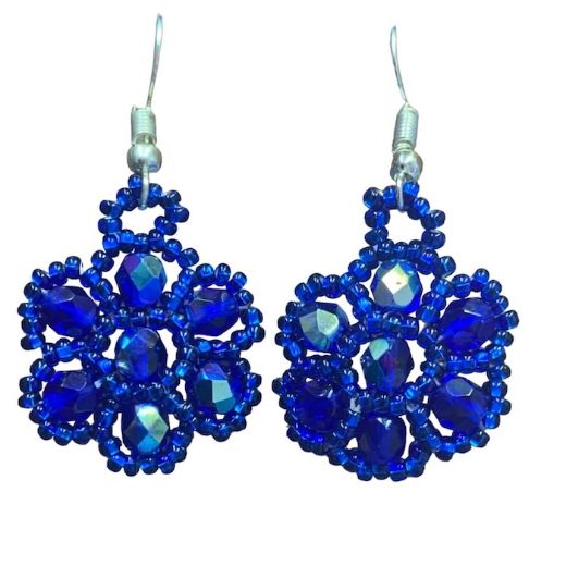 Picture of beaded daisy earrings