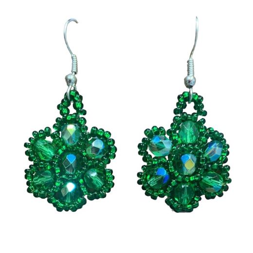 Picture of beaded daisy earrings