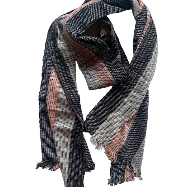 Picture of striped cotton scarf