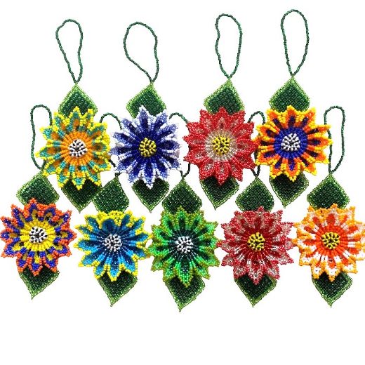 Picture of beaded wildflower ornament