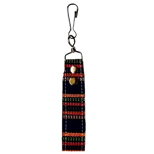 Picture of leather ikat keyring