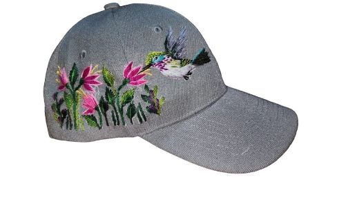 Picture of embroidered bird hat