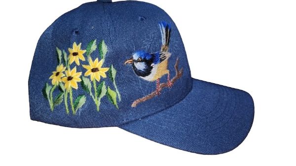 Picture of embroidered bird hat