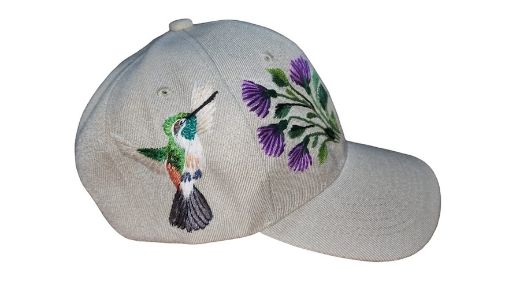 Picture of embroidered bird hat