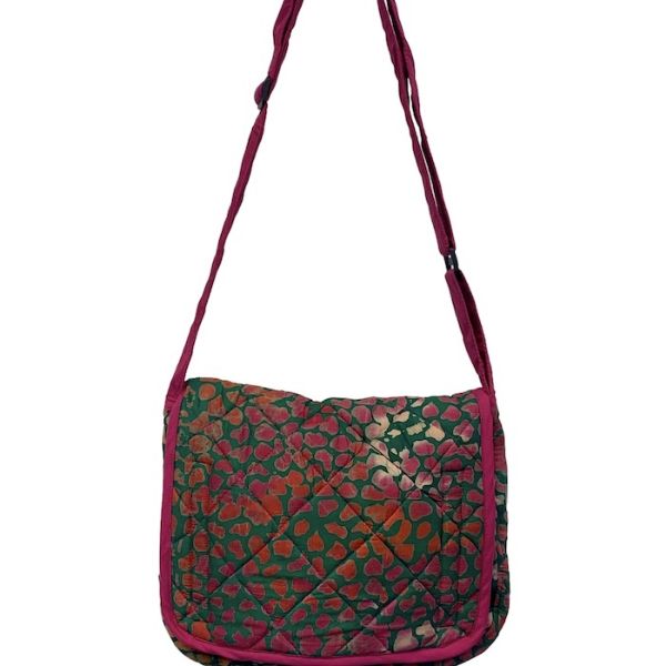 Picture of quilted batik messenger bag