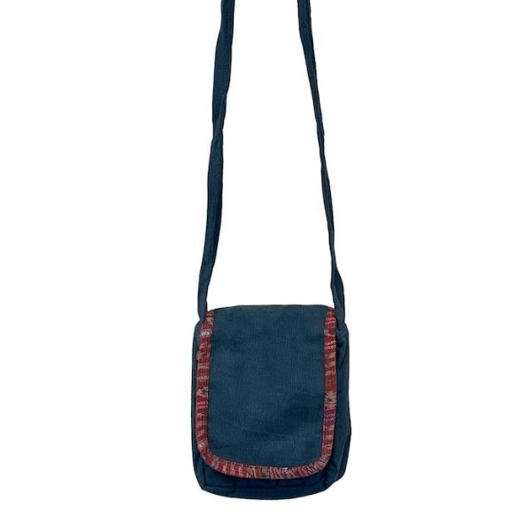 Picture of denim corte flap crossbody bag