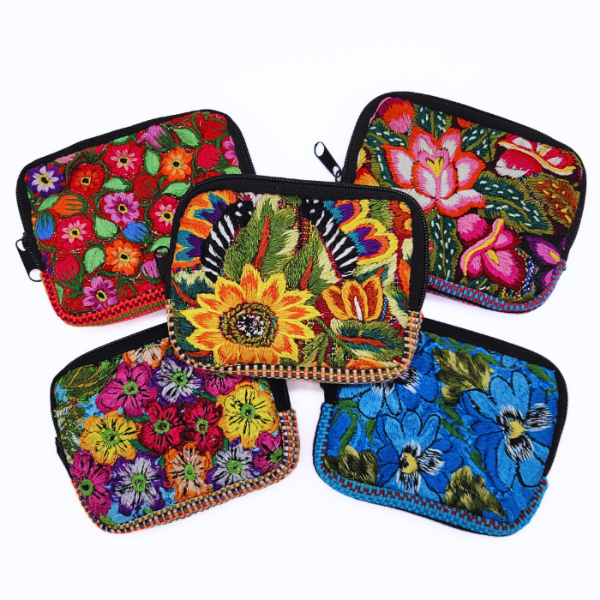 Picture of huipil flower wallet - mini