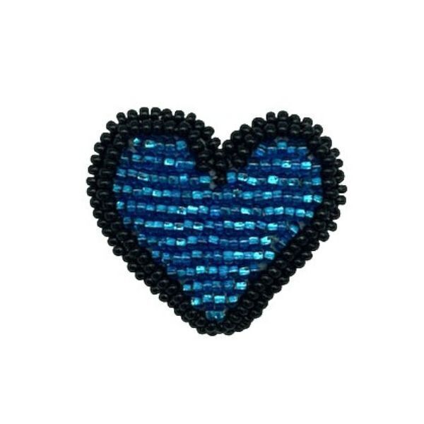 Picture of beaded heart pin