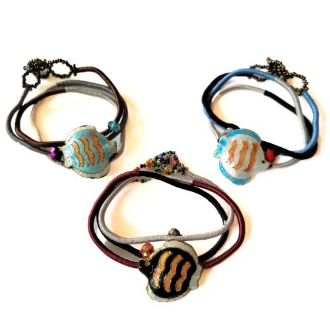 Picture of tropical fish wrap bracelet