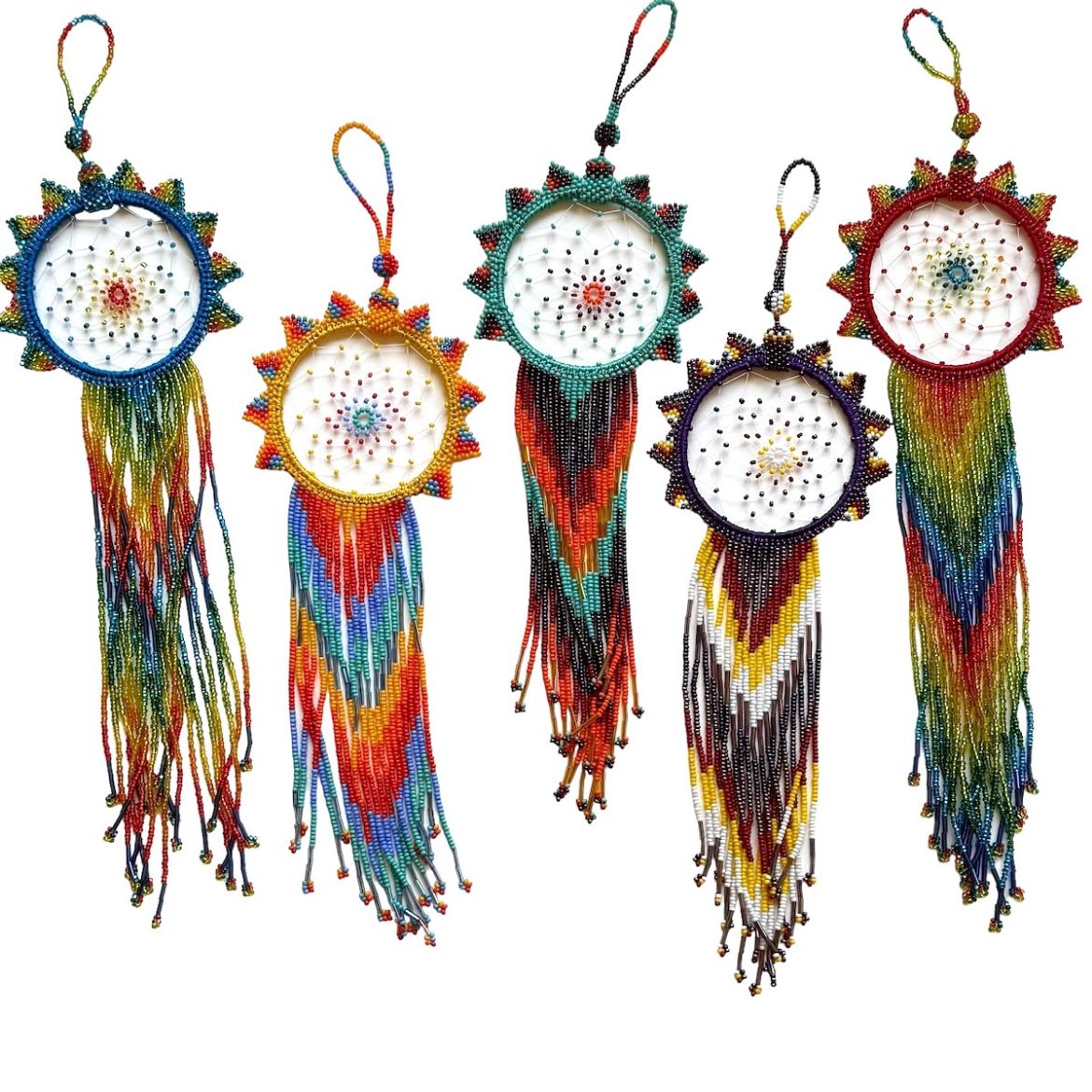 Picture of beaded dream catcher ornament - large