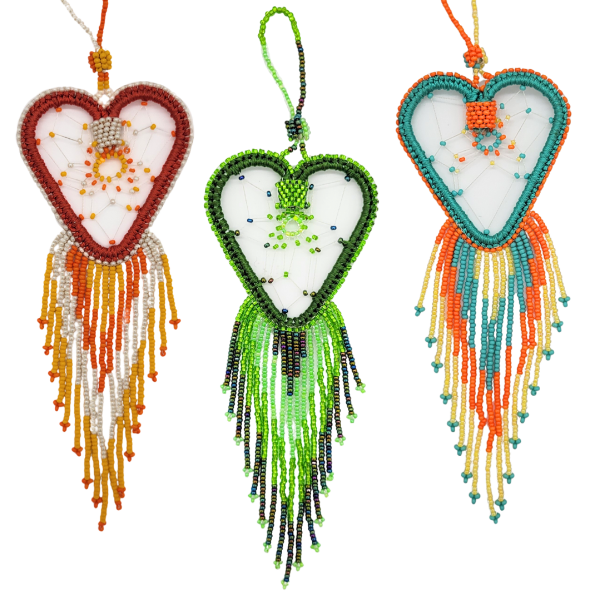 Picture of beaded heart dream catcher