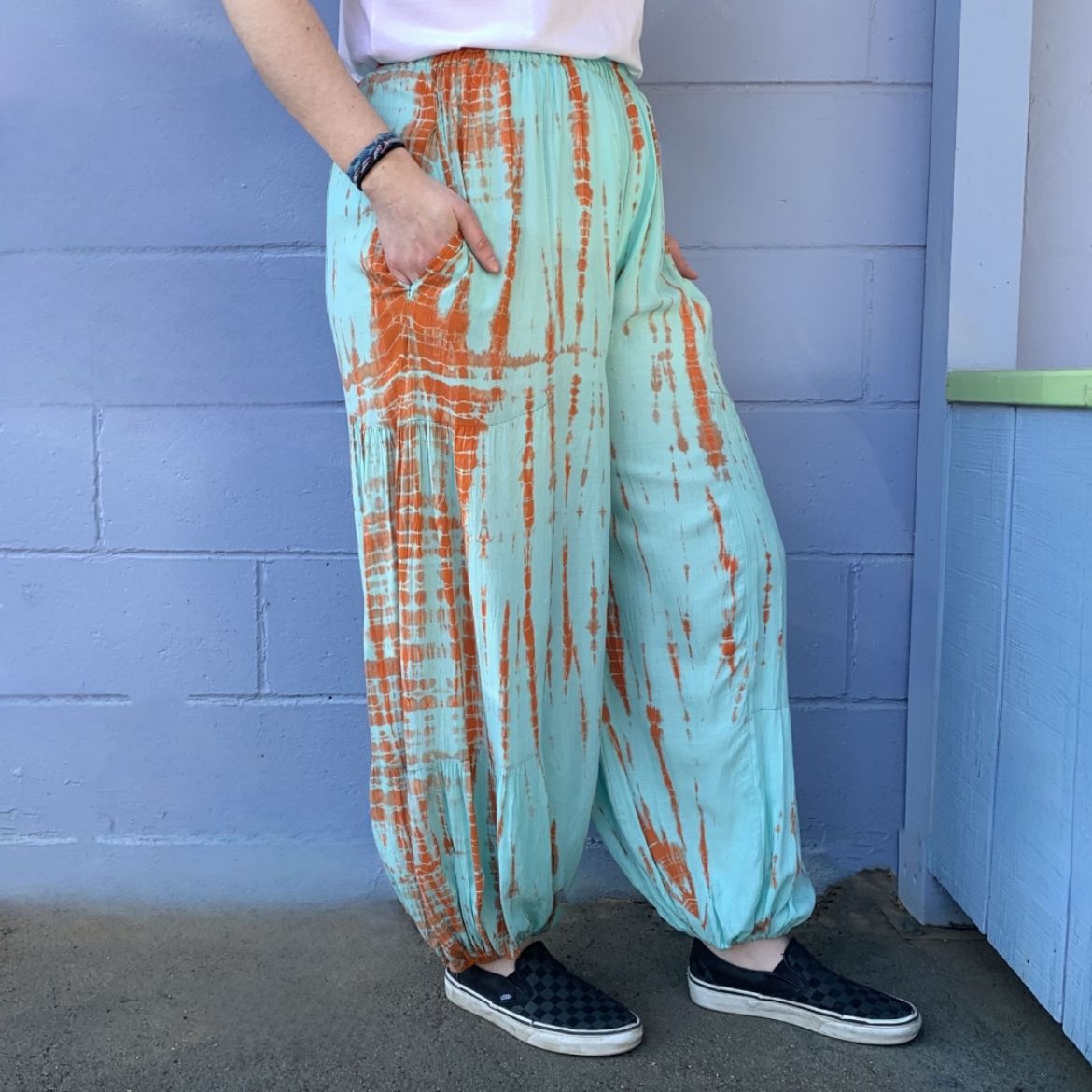 Picture of maggie tie dye harem pants