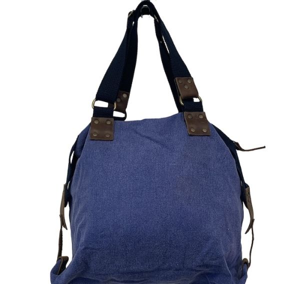 Picture of leather canvas satchel