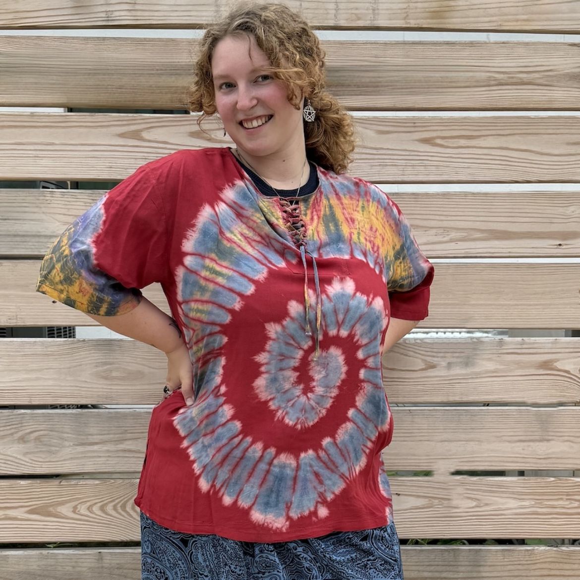 Picture of braided tie dye tunic
