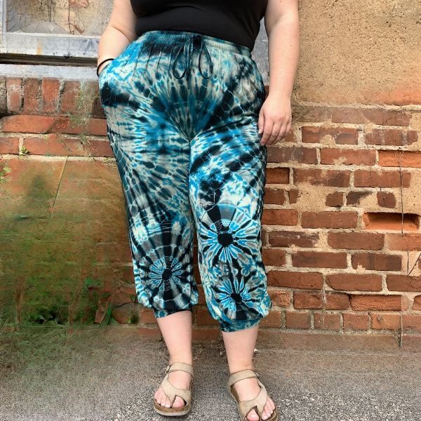 Picture of cropped jenny pants - tie dye