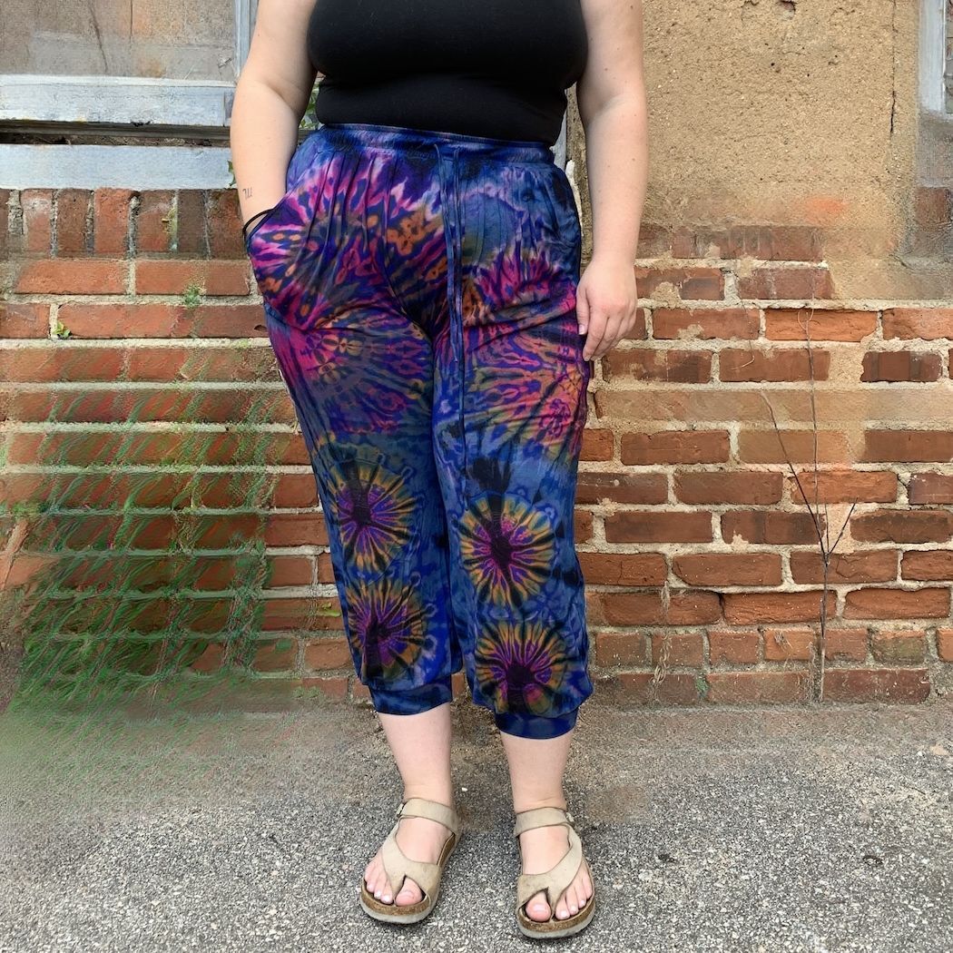 Picture of cropped jenny pants - tie dye