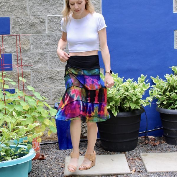 Picture of patchwork tie dye skirt