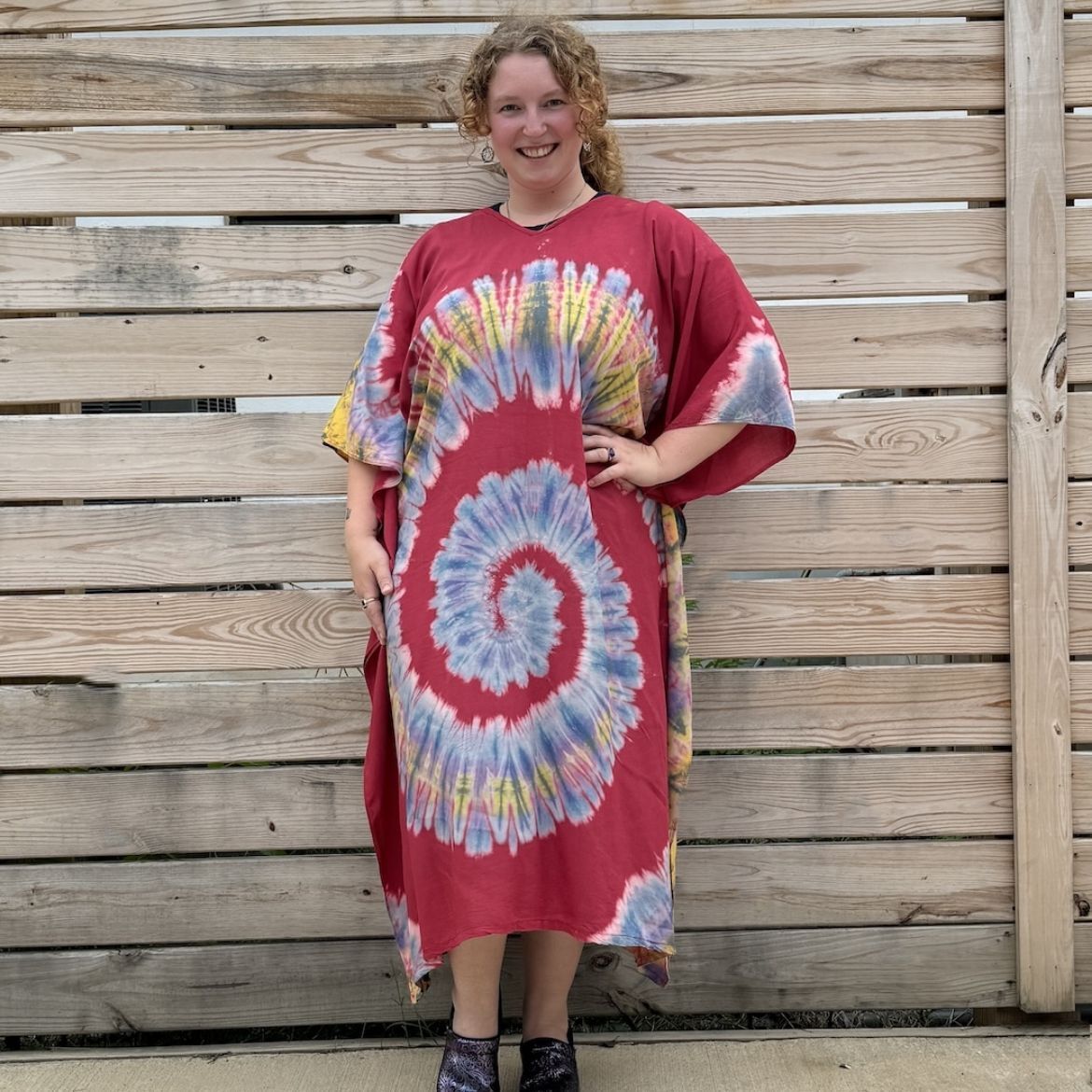 Picture of flowy tie dye kaftan