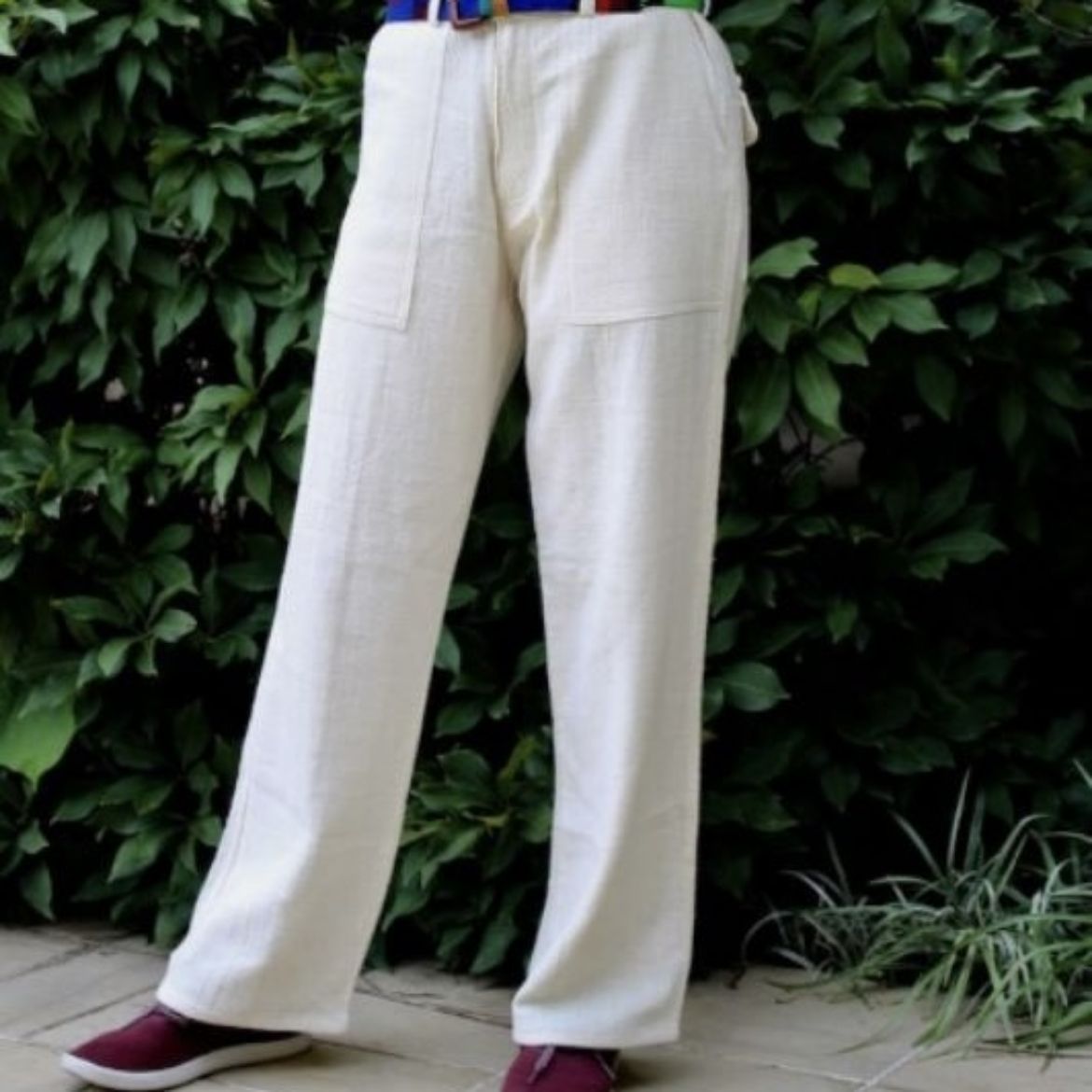 Picture of textured cotton pants