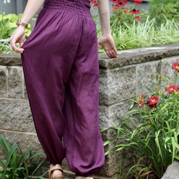 Picture of cotton harem pants - solid