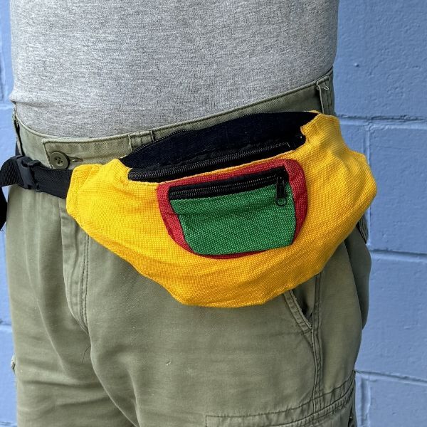 Picture of colorblock kangaroo belt bag