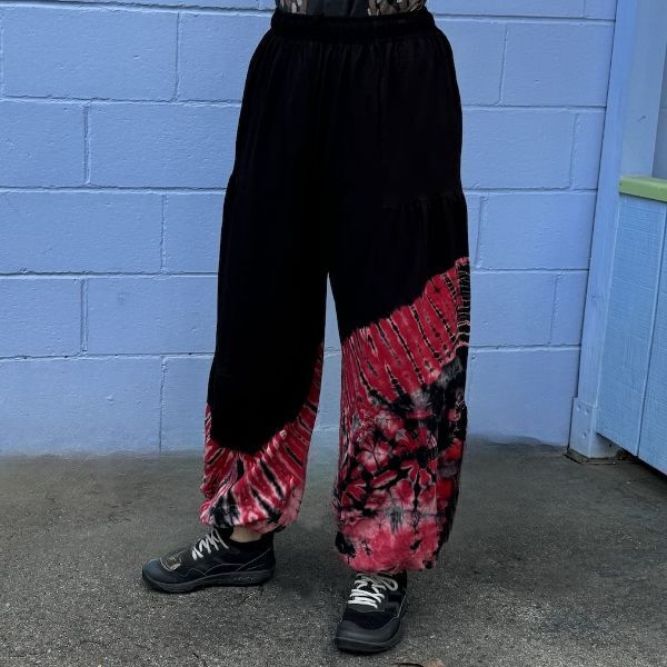 Picture of cotton harem pants - tie dye