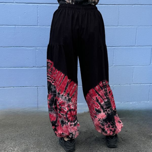 Picture of cotton harem pants - tie dye