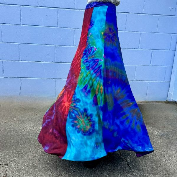 Picture of tie dye long panel skirt