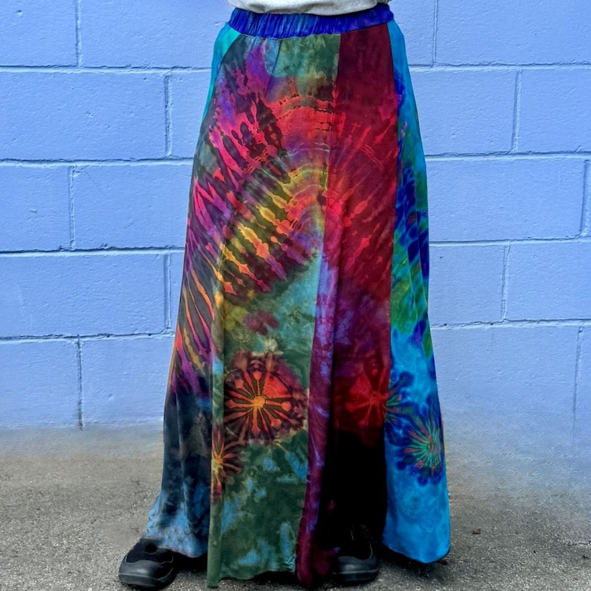 Picture of tie dye long panel skirt