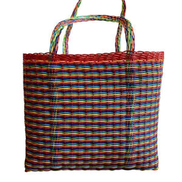 Picture of woven plastic guatemalan market basket 