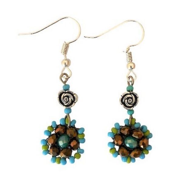 Picture of beaded blossom earrings