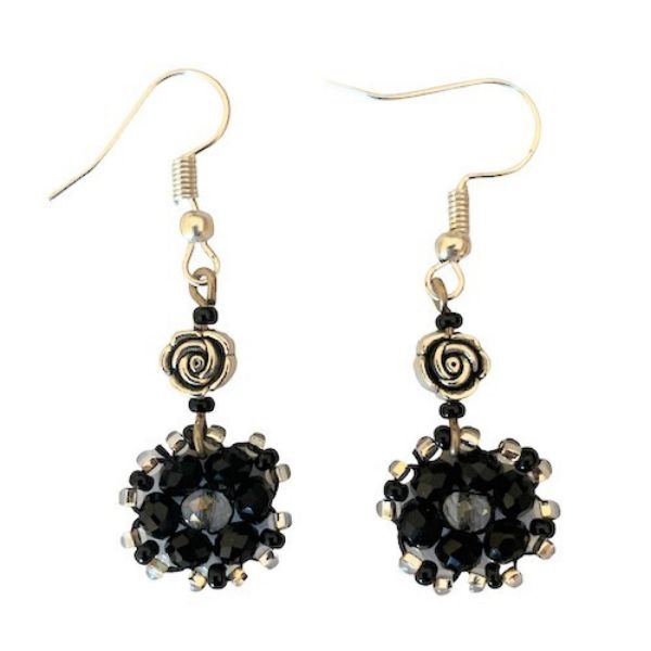 Picture of beaded blossom earrings