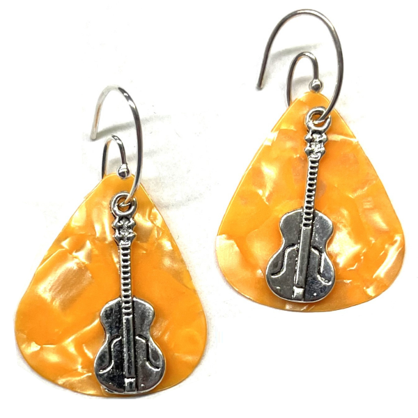 Picture of guitar pick earrings