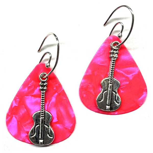 Picture of guitar pick earrings