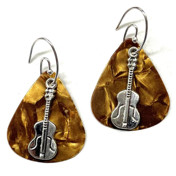 Picture of guitar pick earrings