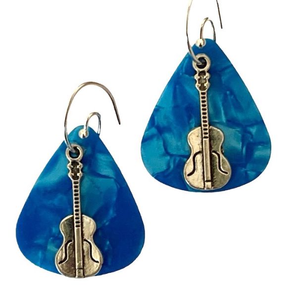 Picture of guitar pick earrings