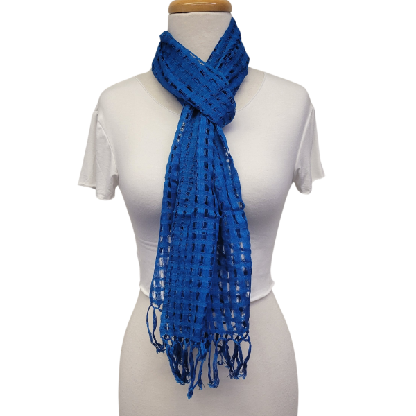 Picture of handwoven windowpane scarf