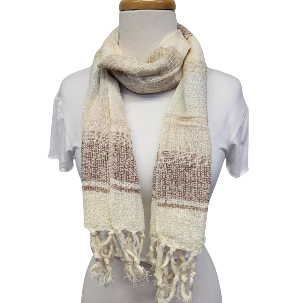 Picture of cotton fringe scarf