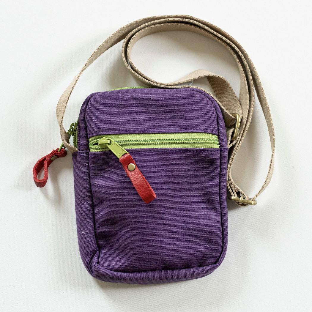 Picture of tricolor canvas passport bag