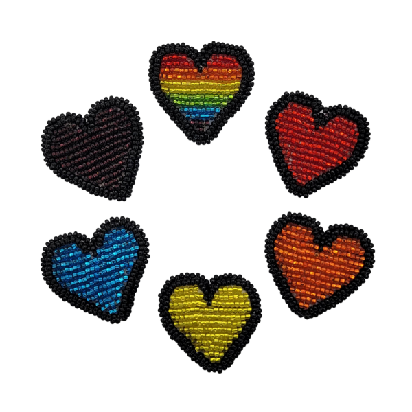 Picture of beaded heart pin