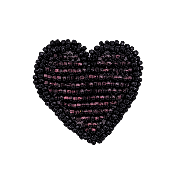 Picture of beaded heart pin