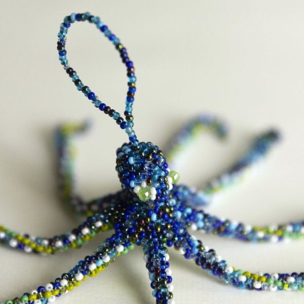 Picture of octopus beaded ornament