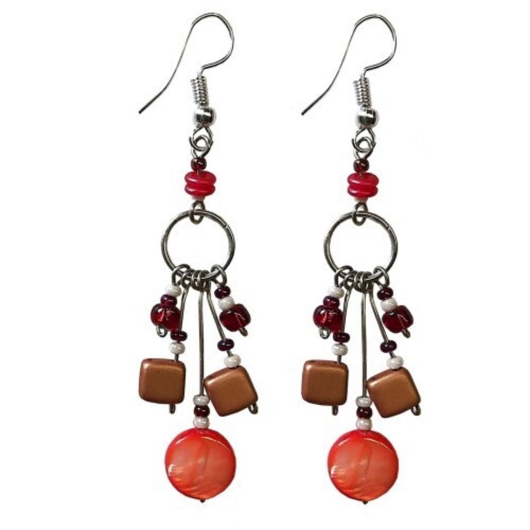 Picture of pearly potpourri earrings