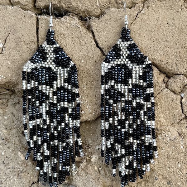 Picture of animal print beaded earrings