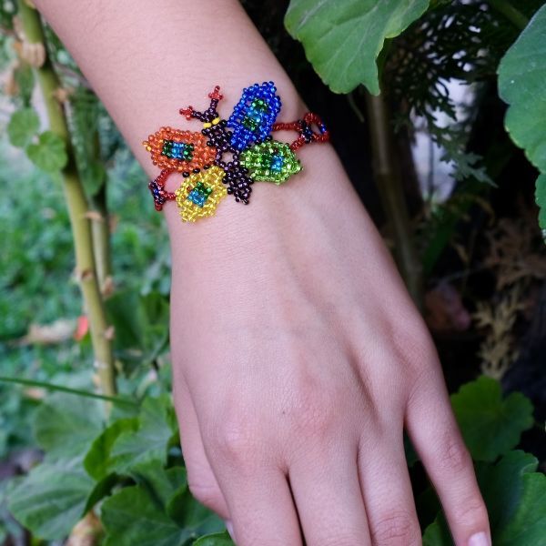 Picture of beaded butterfly bracelet